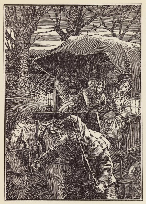 Ilustração para "O Grilo na Lareira" de Charles Dickens (litografia a cores) de Francis Donkin Bedford