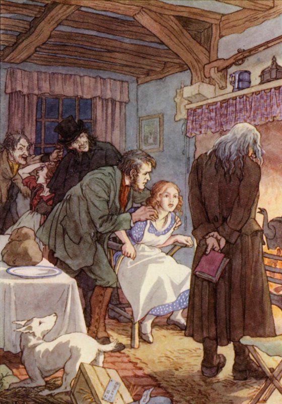 Ilustração para "O Grilo na Lareira" de Charles Dickens (litografia a cores) de Francis Donkin Bedford