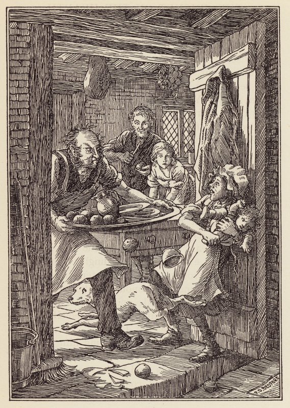 Ilustração para "O Grilo na Lareira" de Charles Dickens (litografia a cores) de Francis Donkin Bedford