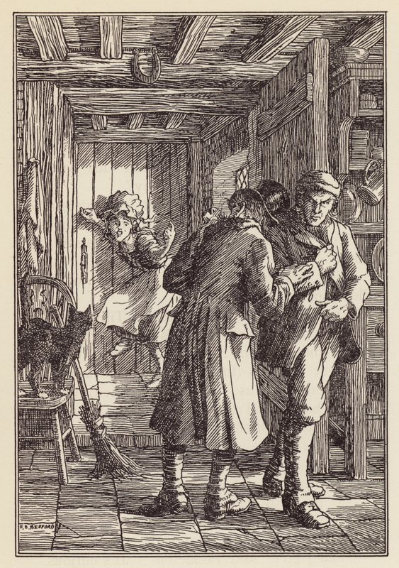 Ilustração para "O Grilo na Lareira" de Charles Dickens (litografia a cores) de Francis Donkin Bedford