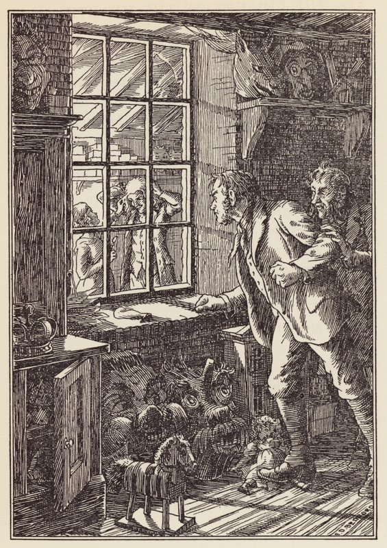 Ilustração para "O Grilo na Lareira" de Charles Dickens (litografia a cores) de Francis Donkin Bedford