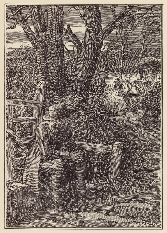 Ilustração para "O Grilo na Lareira" de Charles Dickens (litografia a cores) de Francis Donkin Bedford