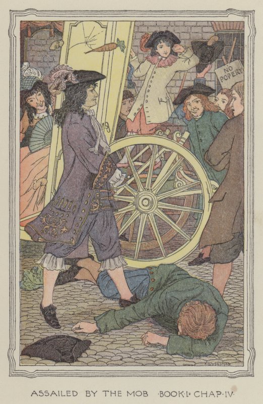 Ilustração para The History of Henry Esmond (litografia a cores) de Francis Donkin Bedford