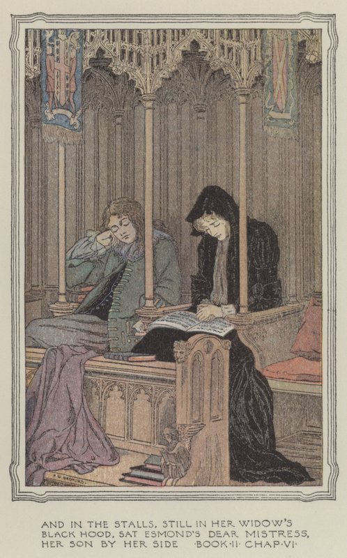 Ilustração para The History of Henry Esmond (litografia a cores) de Francis Donkin Bedford