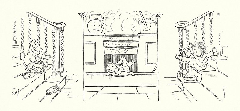 Ilustração para A Espinha de Peixe Mágica de Charles Dickens (litografia) de Francis Donkin Bedford