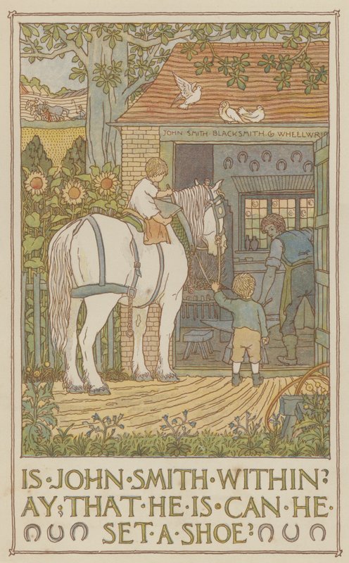 Será que John Smith está dentro dos limites do que ele é, será que ele pode calçar um sapato (litografia a cores) de Francis Donkin Bedford
