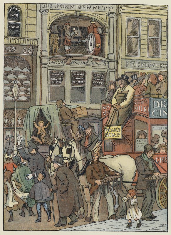 Londres: Em Cheapside (litografia a cores) de Francis Donkin Bedford