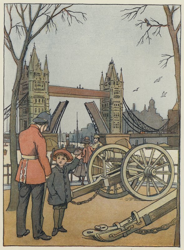 Londres: A Ponte da Torre (litografia a cores) de Francis Donkin Bedford