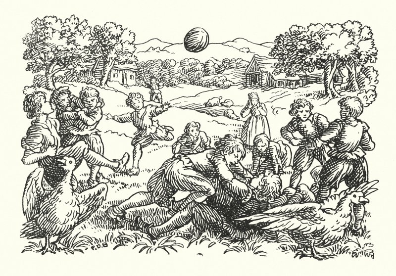 Merrie England: Futebol (litografia) de Francis Donkin Bedford