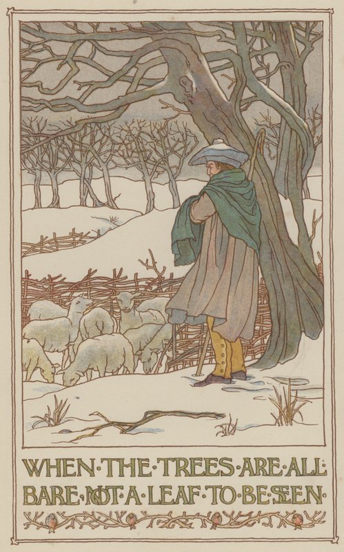Quando as árvores estão todas nuas, nem uma folha se vê (litografia a cores) de Francis Donkin Bedford