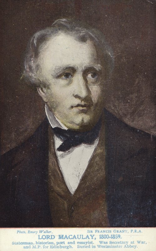 Thomas Babington Macaulay (1800-1859), político inglês e historiador de Francis Grant