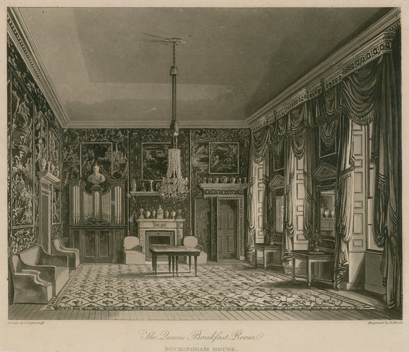 Sala de pequeno-almoço da rainha, Buckingham House de Francis Phillip Stephanoff