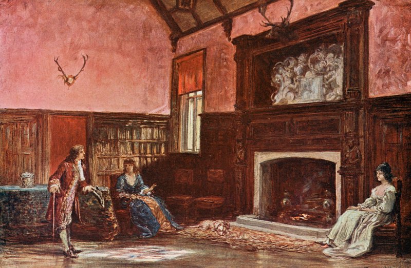 O corredor em Stoke Poges Manor de Francis S. Walker