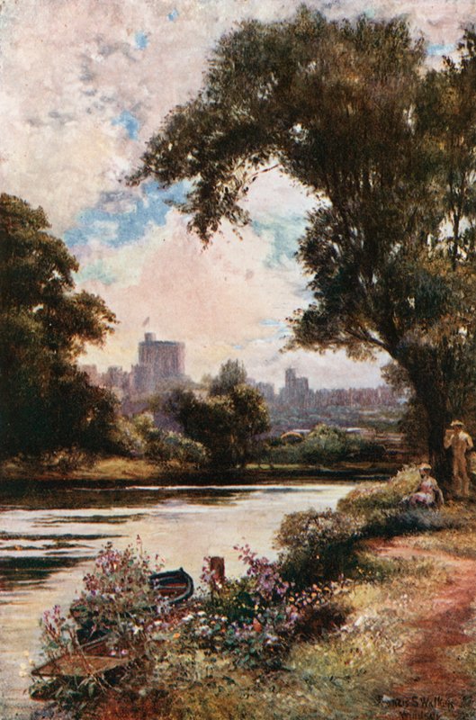 Castelo de Windsor, perto da eclusa de Eton de Francis S. Walker