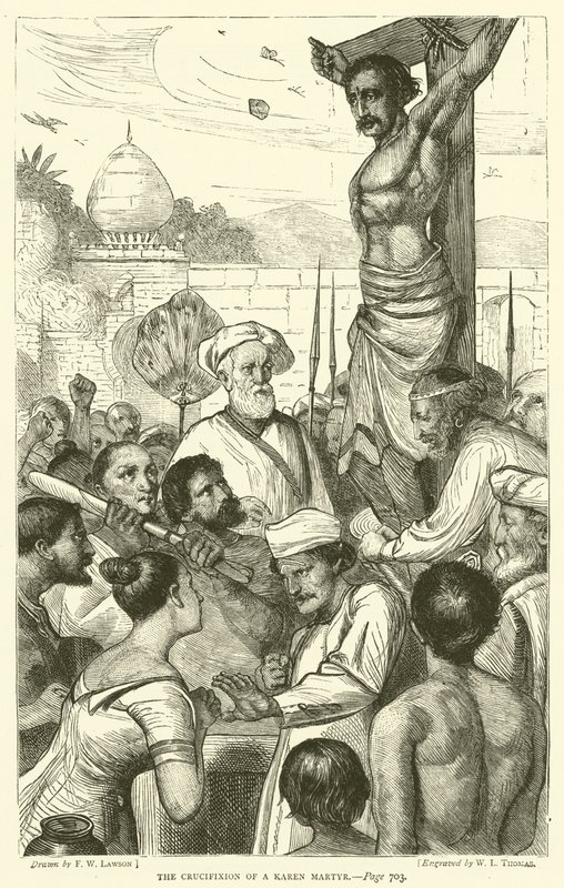 A crucificação de um mártir Karen de Francis Wilfred Lawson