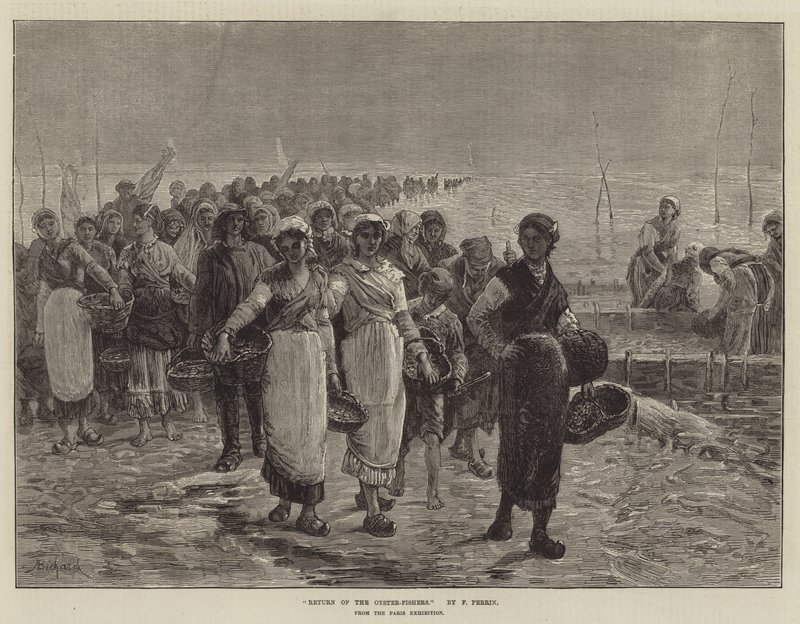 Retorno dos Ostras-Pescadores, da Exposição de Paris de Francois Feyen Perrin