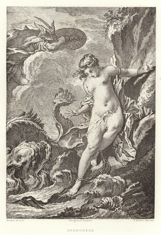 Andrómeda (gravura) de Francois (after) Boucher