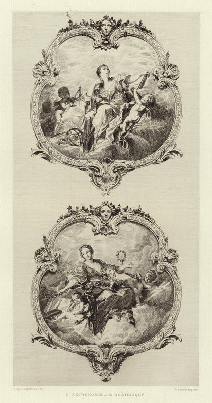 Astronomia, Retórica (gravura) de Francois (after) Boucher