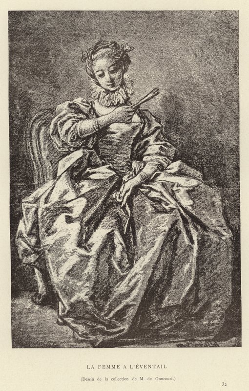 A Mulher com o Fã de Francois (after) Boucher