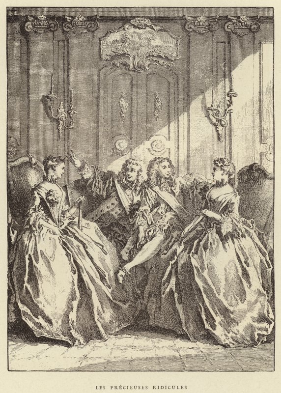 Les Precieuses Ridicules (gravura) de Francois (after) Boucher