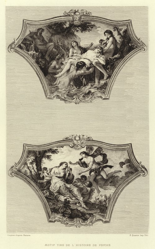 Motivo da história da Psique (gravura) de Francois (after) Boucher