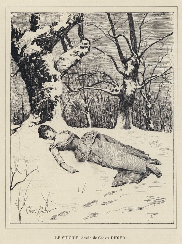 Suicídio (litho) de Francois Auguste Didier Clovis