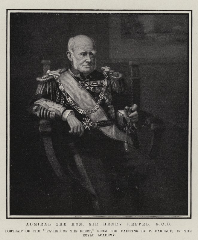 Almirante o honorável senhor Henry Keppel, GCB de Francois Barraud