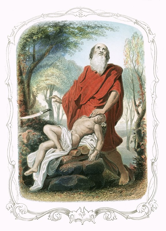 Abraão oferecendo Isaac de Francois Feyen Perrin