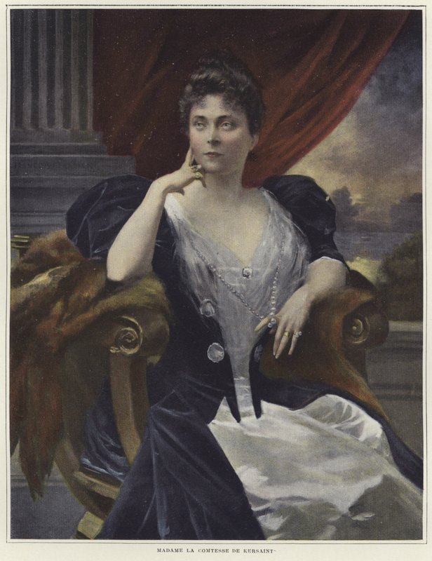 Retrato da Madame Cometesse de Kersaint de Francois Flameng
