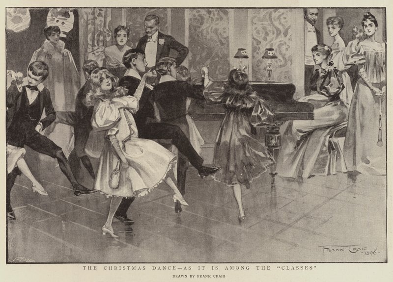 A dança de Natal, como é entre as classes de Frank Craig