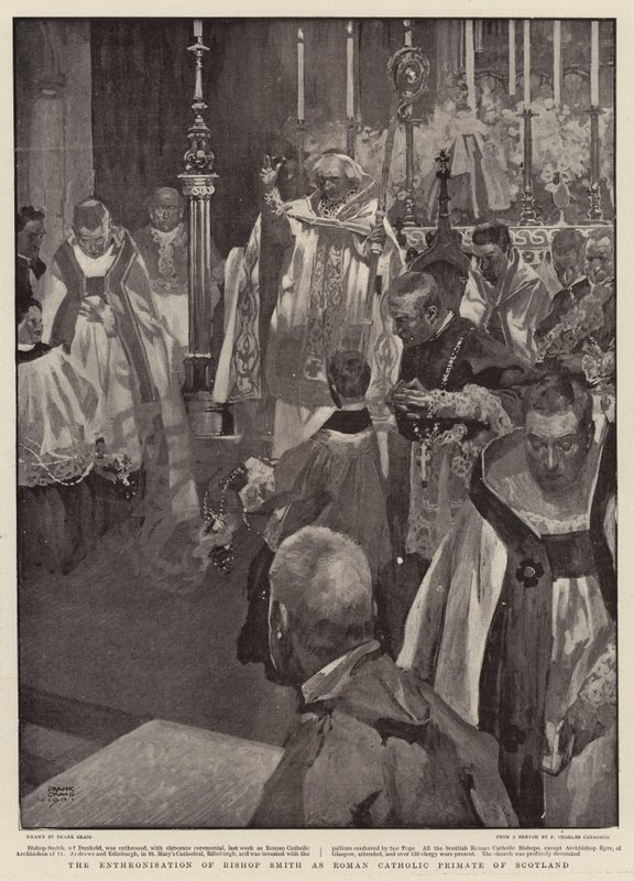 A entronização do bispo Smith como primaz católico romano da Escócia de Frank Craig