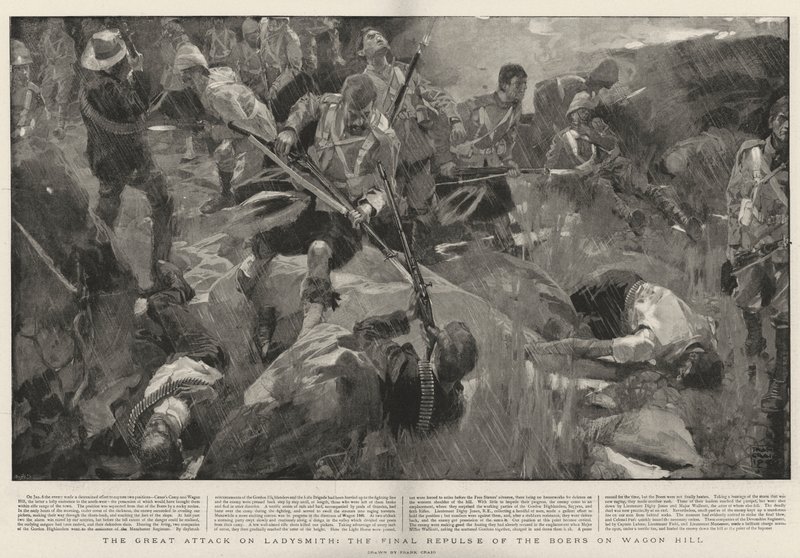O Grande Ataque a Ladysmith, a Repulsa Final dos Boers em Wagon Hill de Frank Craig
