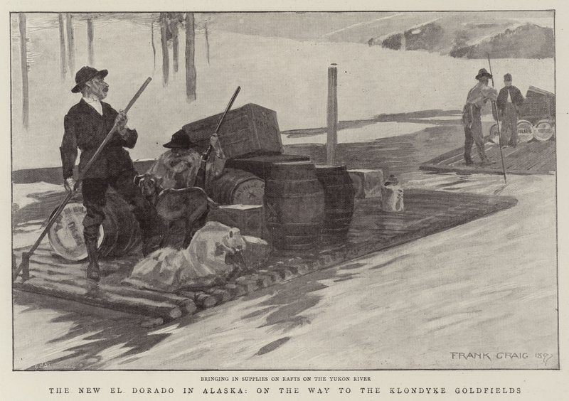 O Novo El Dorado, no Alasca, a caminho do Klondyke Goldfields de Frank Craig