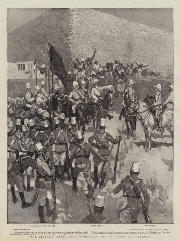 Entrada do Sirdar em Omdurman, Slatin Pasha como Cicerone de Frank Craig