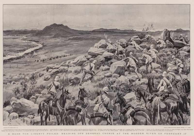 Um traço pela liberdade frustrou, dirigindo-se General Cronje no rio Modder em 17 de fevereiro de Frank Dadd