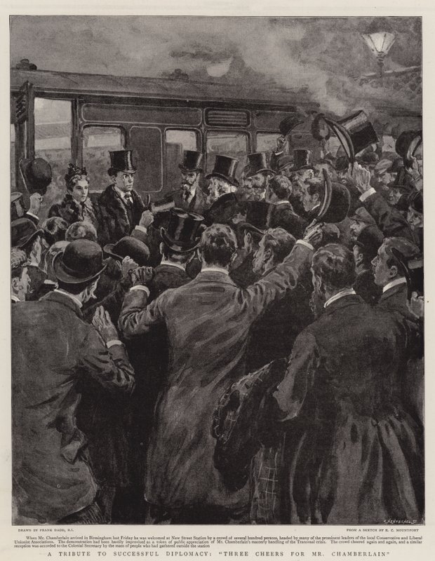 Um tributo à diplomacia de sucesso, três elogios para o Sr. Chamberlain de Frank Dadd
