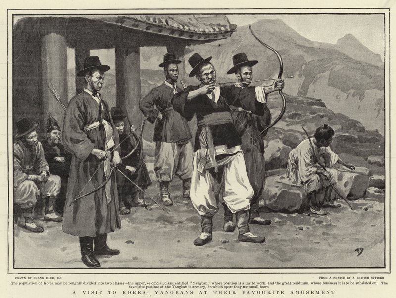 Uma visita à Coreia, Yangbans no seu divertimento favorito de Frank Dadd