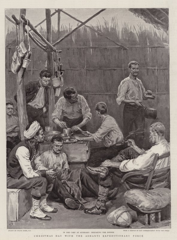 Dia de Natal com a Força Expedicionária Ashanti de Frank Dadd