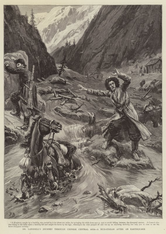 Viagem do Dr. Lansdell através da Ásia Central Chinesa, uma Corrente de Lama e um Terremoto de Frank Dadd