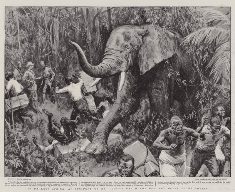 Na África Negra, um Incidente da Marcha do Sr. Lloyd através da Grande Floresta dos Pigmeus de Frank Dadd