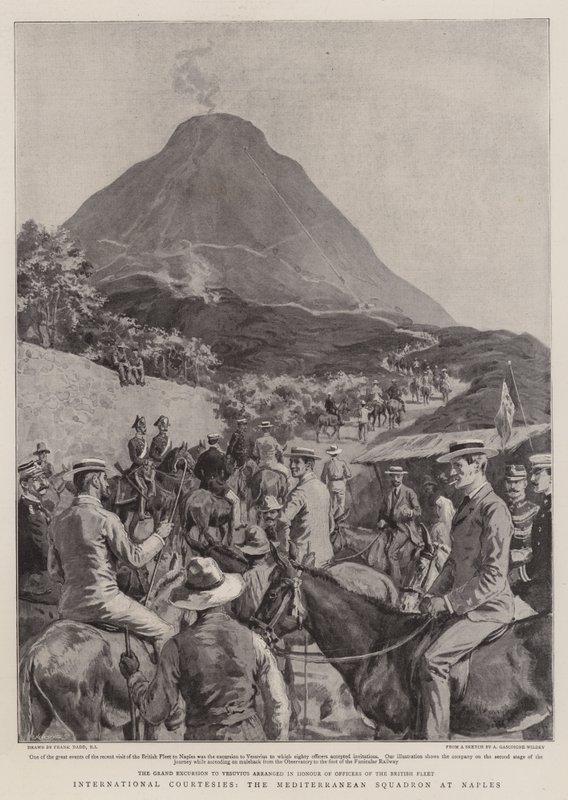 Cortesias internacionais, o Esquadrão do Mediterrâneo em Nápoles de Frank Dadd