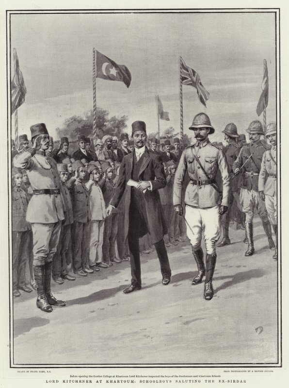Lord Kitchener em Cartum, Schoolboys saudando o Ex-Sirdar de Frank Dadd