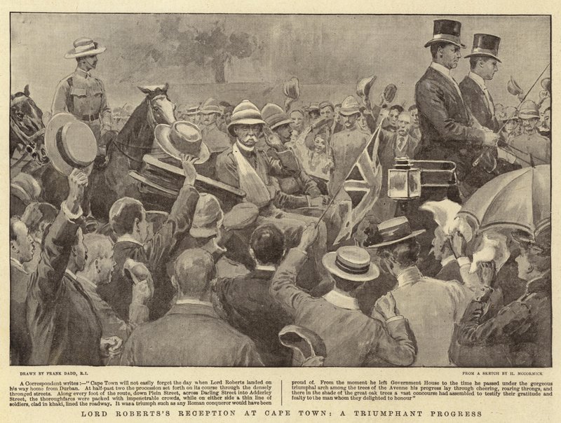 A recepção de Lord Roberts na Cidade do Cabo, um progresso triunfante de Frank Dadd