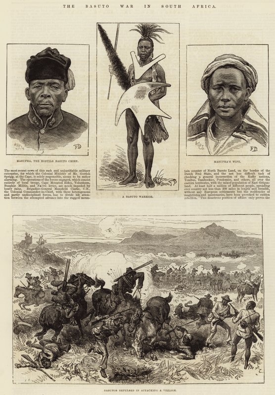 A guerra de Basuto na África do Sul de Frank Dadd