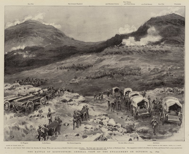 A Batalha de Rietfontein, Visão Geral do Noivado em 24 de outubro de 1899 de Frank Dadd