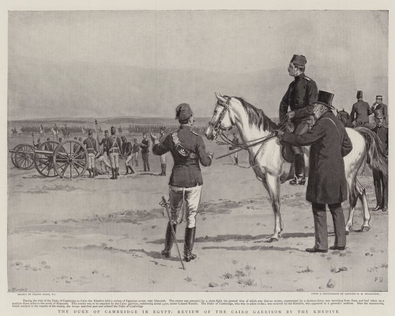 O Duque de Cambridge no Egito, Revisão da Guarnição do Cairo pelo Khedive de Frank Dadd