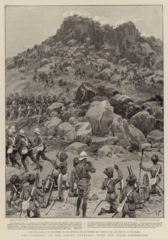 O Combate na Fronteira Indiana, com a Expedição Tirah de Frank Dadd