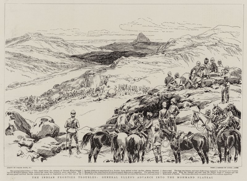 Os problemas da fronteira indiana, o avanço do general Elles no planalto de Mohmand de Frank Dadd