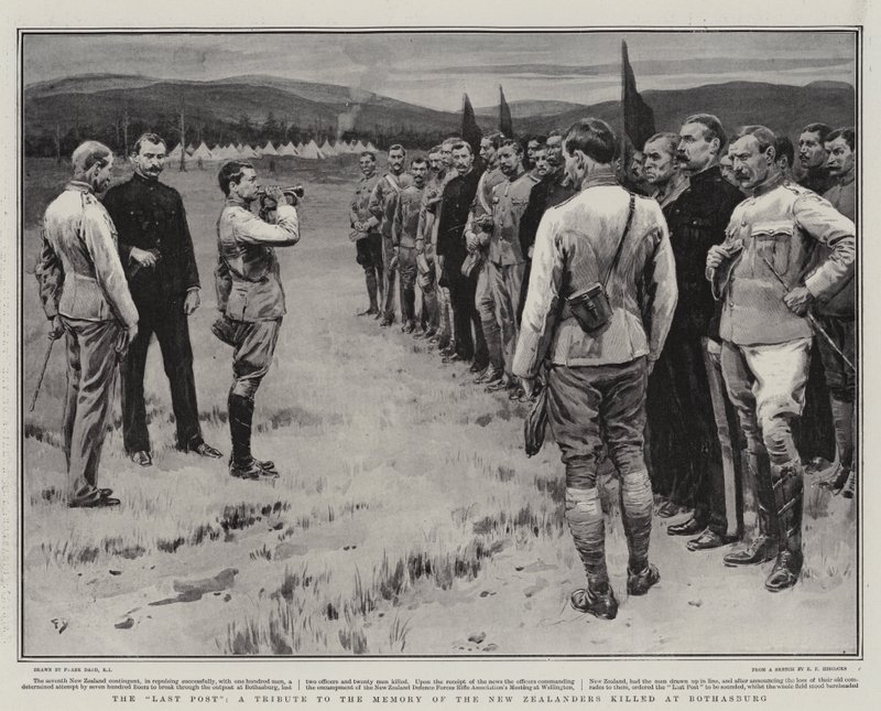 The Last Post, um tributo à memória dos neozelandeses mortos em Bothasburg de Frank Dadd