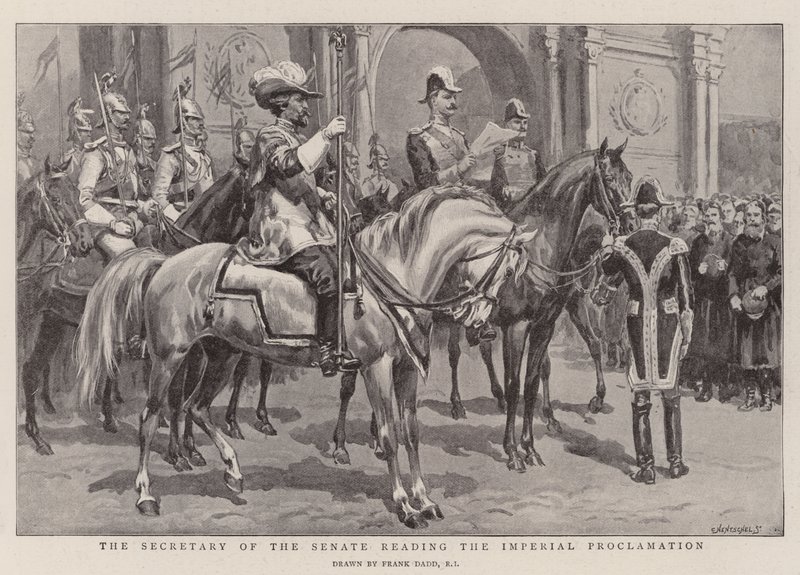 O Secretário do Senado lendo a Proclamação Imperial de Frank Dadd